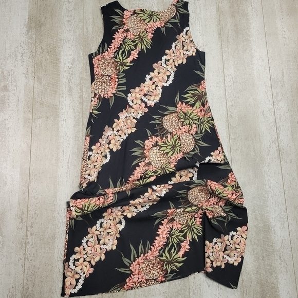 Vintage Tropical Hawaiian Midi Dress Size Medium - Picture 6 of 6